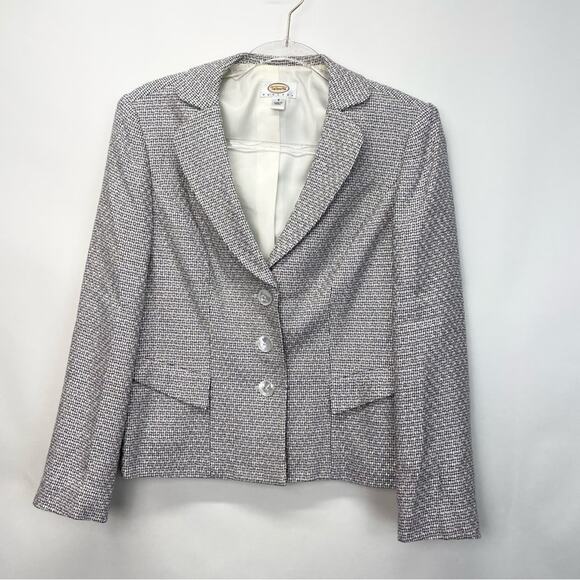 Talbots Silk Blend Blazer Size 6 Petite Tweed - Picture 1 of 12